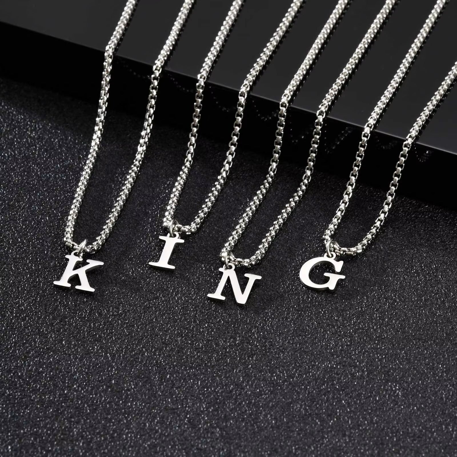 Minimalist Men's Simple Letter Necklace