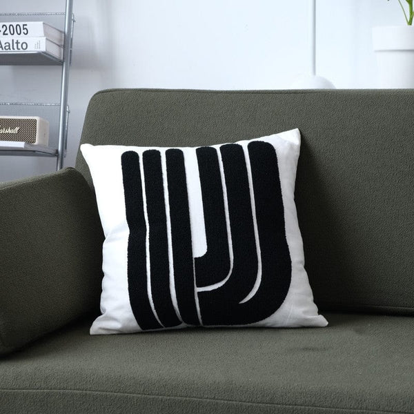 Premium Modern Jane Wave Dot Geometric Black And White Cushion - 0 from Empire of LaTz - Only £71.51! Explore at Empire of LaTz