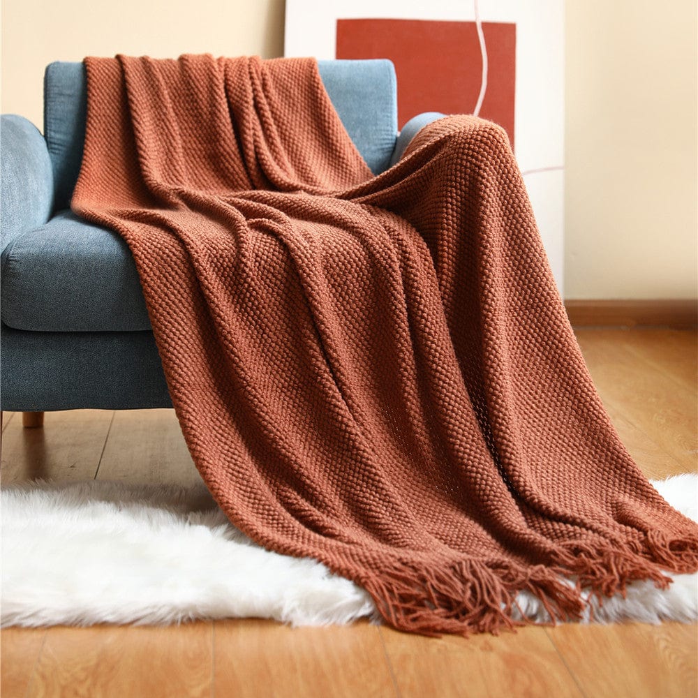 Premium Sofa Blankets, Blankets, Blankets, Pineapple Grid Knitted Blankets - 0 from Empire of LaTz - Only £31.02! Explore at Empire of LaTz