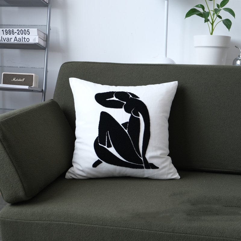 Premium Modern Jane Wave Dot Geometric Black And White Cushion - 0 from Empire of LaTz - Only £71.51! Explore at Empire of LaTz