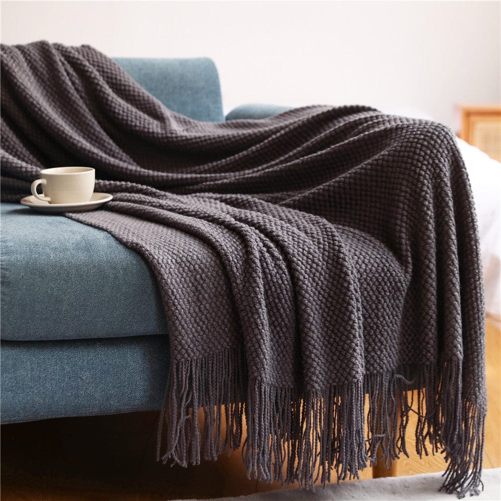 Premium Sofa Blankets, Blankets, Blankets, Pineapple Grid Knitted Blankets - 0 from Empire of LaTz - Only £31.02! Explore at Empire of LaTz
