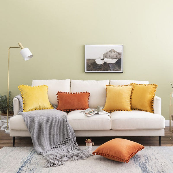 Premium Fur ball velvet sofa cushion pillowcase - 0 from Empire of LaTz - Only £30.17! Explore at Empire of LaTz