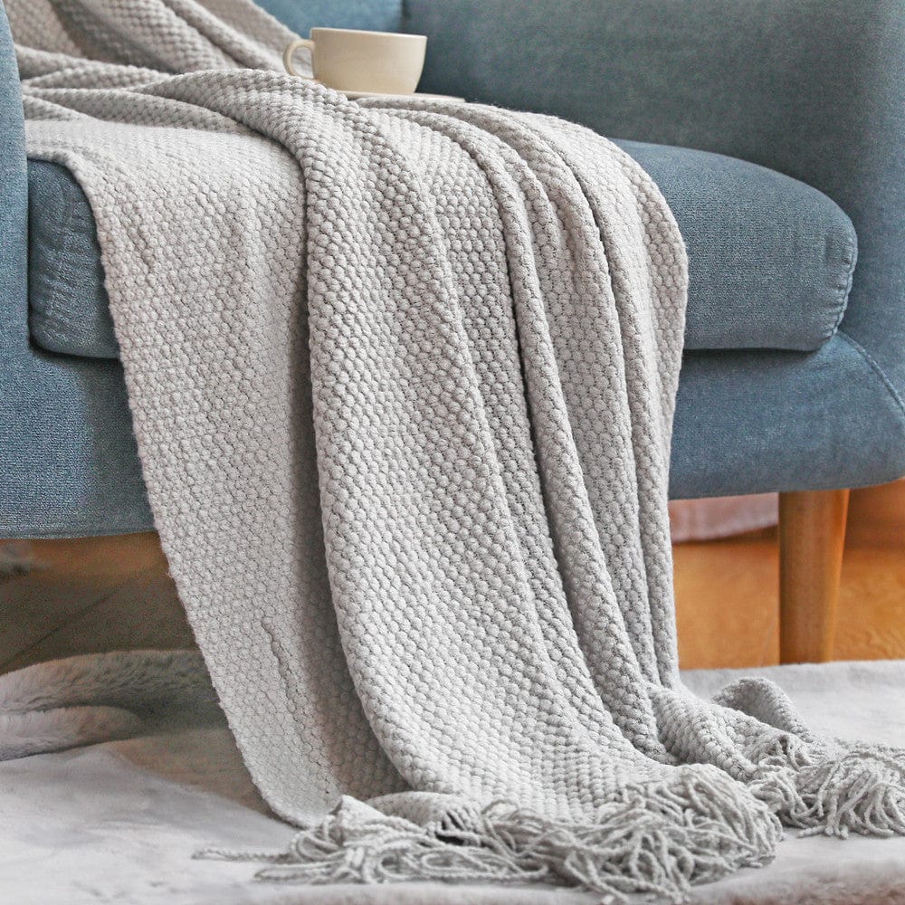Premium Sofa Blankets, Blankets, Blankets, Pineapple Grid Knitted Blankets - 0 from Empire of LaTz - Only £31.02! Explore at Empire of LaTz