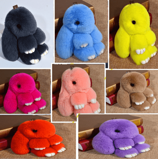 Premium Rabbit Fur Key Chains For Women Bag Toys Doll Fluffy Pom Pom Lovely - 0 from Empire of LaTz - Only £16.49! Explore at Empire of LaTz
