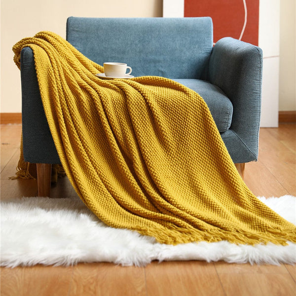 Premium Sofa Blankets, Blankets, Blankets, Pineapple Grid Knitted Blankets - 0 from Empire of LaTz - Only £31.02! Explore at Empire of LaTz