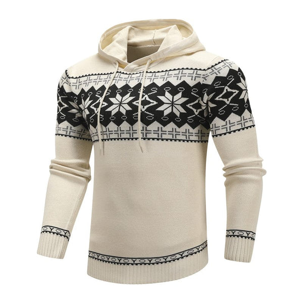 Empire of LaTz 4 Khaki / USAXL Men Pullover Sweaters Warm Christmas Sweater Fashion Printed Casual Hoodies Knitting