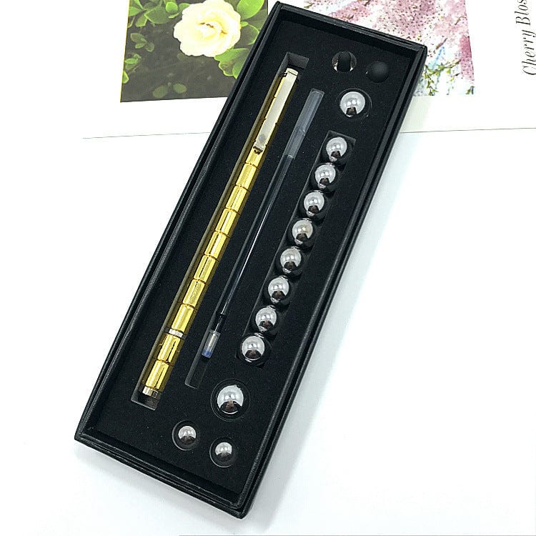 Empire of LaTz 7 Gold / Smallgiftbox Stress Reducer Relief Toys Gift Box Funny Black Golden Kits Fidget Magnetic Polar Pen With Stylus Ball Pen