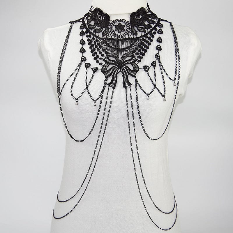 Premium Sexy Lace Ruffled Bikini Body Chains - Beauty Products from Empire of LaTz - Only £10.99! Explore at Empire of LaTz