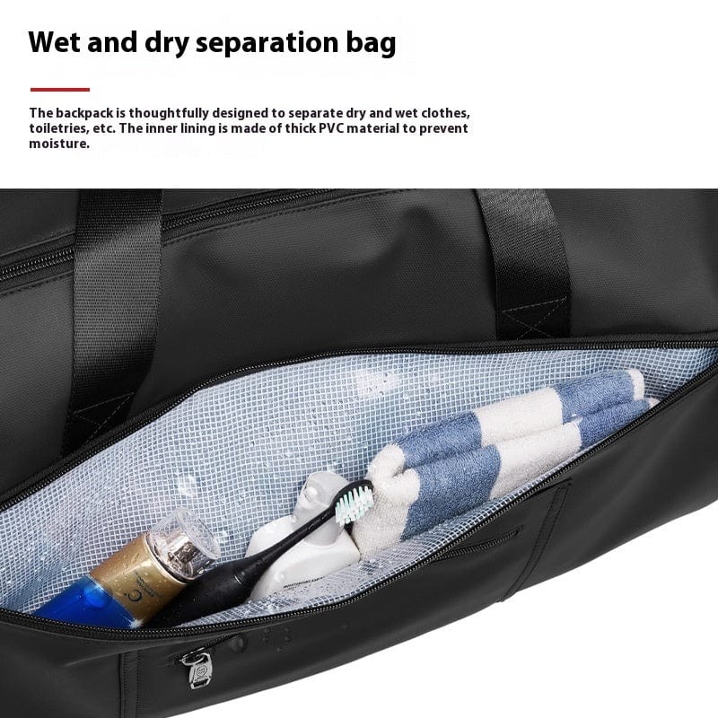 Empire of LaTz Black High Quality Waterproof Suit Bag For Men Large Capacity Travel Bag With Shoe Compartment Dry And Wet Separation Travel Organizer