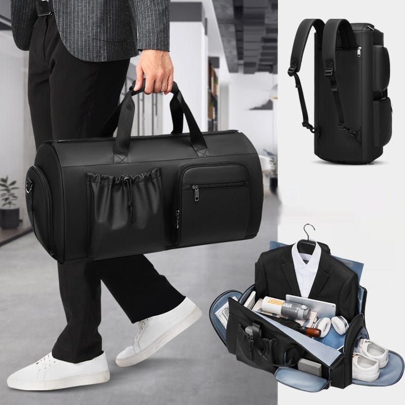 Empire of LaTz Black High Quality Waterproof Suit Bag For Men Large Capacity Travel Bag With Shoe Compartment Dry And Wet Separation Travel Organizer