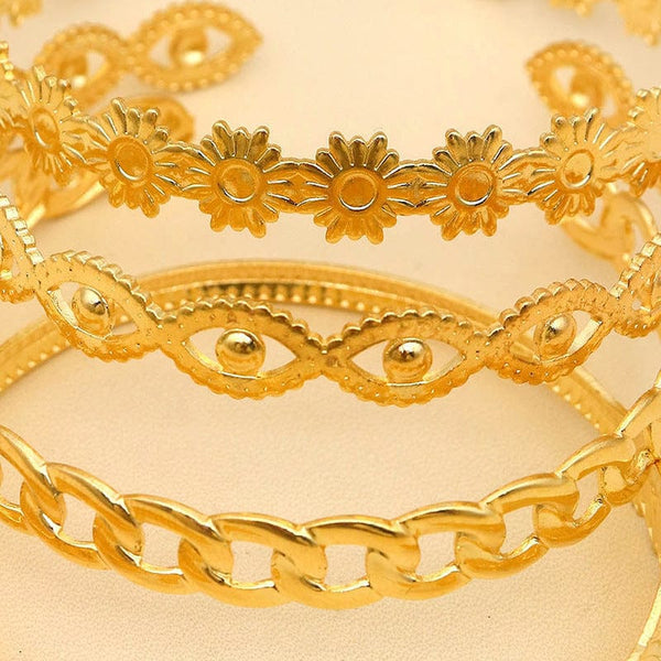 Empire of LaTz Bracelet SL064KC Women's Flower Chain Leaf Eye Bracelet Set