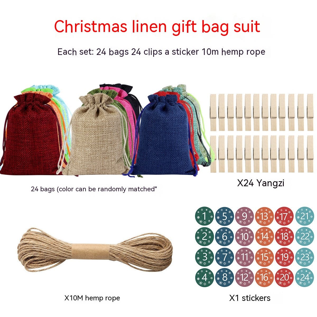 Premium Linen Drawstring Christmas Gift Bag - Christmas Decoration from Empire of LaTz - Only £12.99! Explore at Empire of LaTz