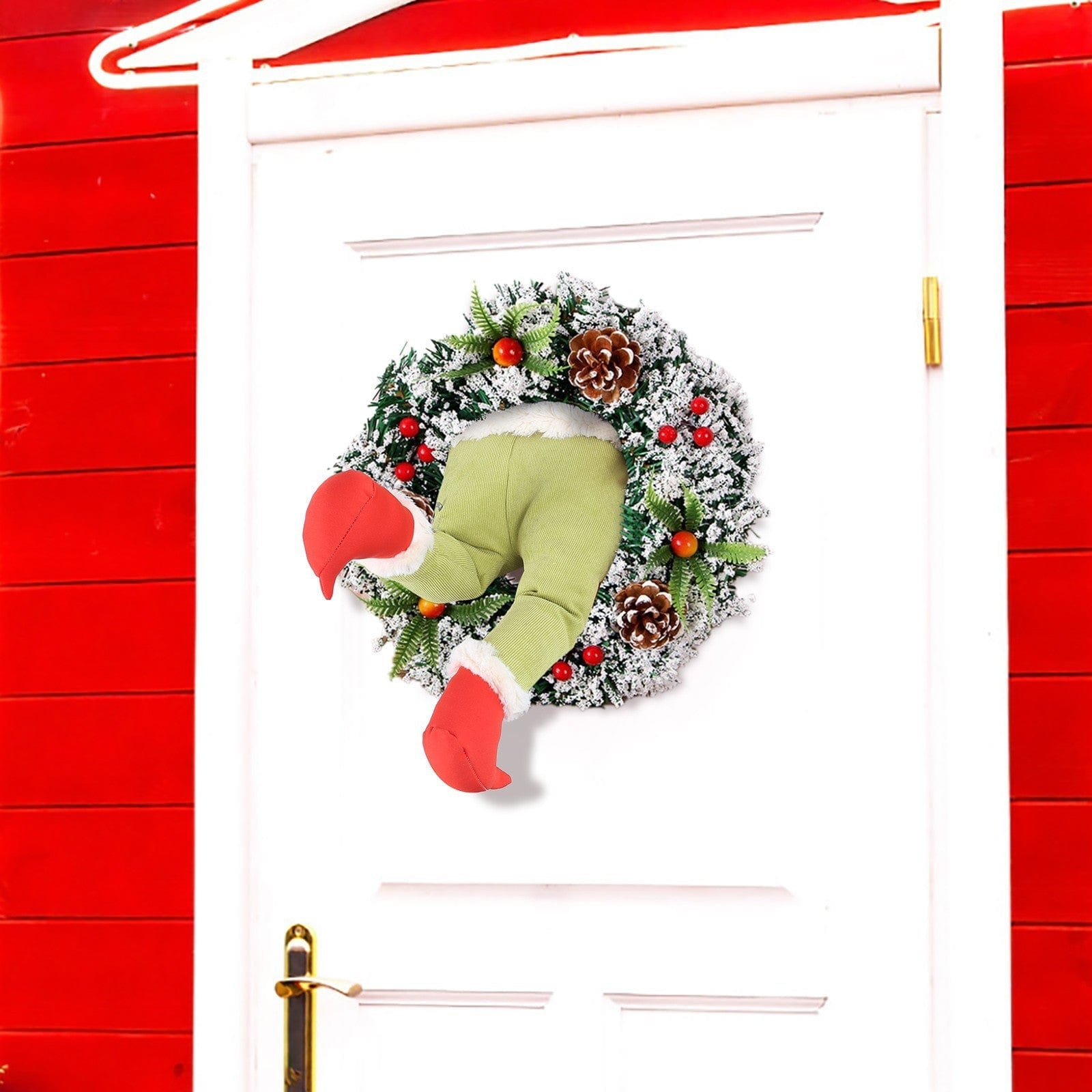 Premium Cotton Linen Christmas Thief Burlap Stealer Design Pendant Hanging Ornament Home Front Door Wreath Hoop Xmas Decoration - Christmas Decoration from Empire of LaTz - Only £17.99! Explore at Empire of LaTz