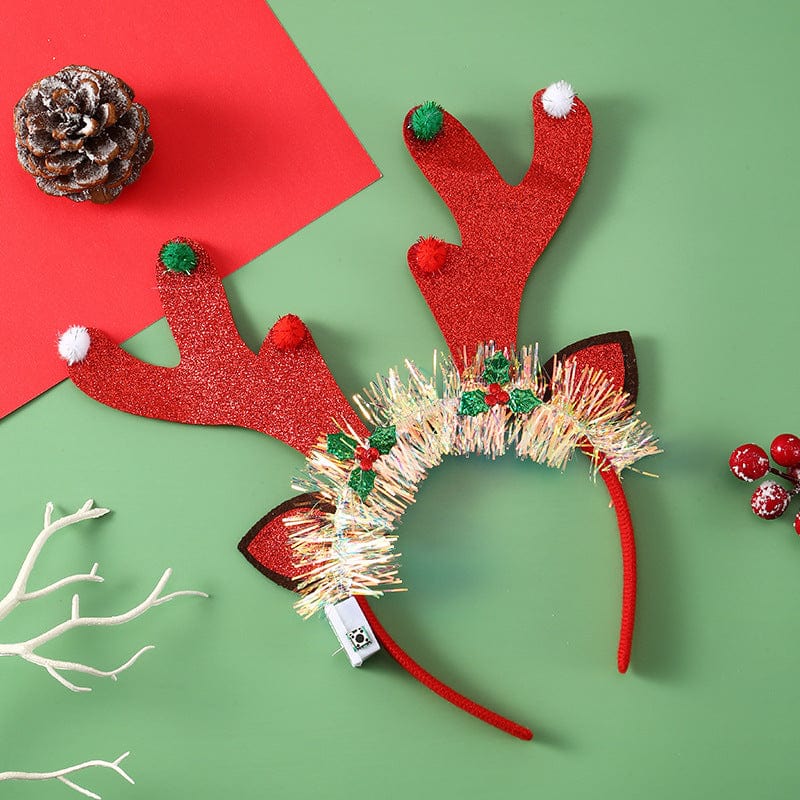 Premium IPC Christmas Hair Band Glowing Headband Xmas Tree Snowflake Hair Band Deer Horn Light Flashing Headwear Merry Christmas Gift - Christmas Decoration from Empire of LaTz - Only £4.50! Explore at Empire of LaTz