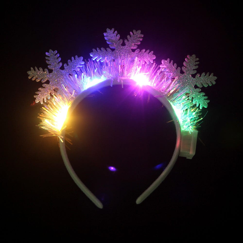 Premium IPC Christmas Hair Band Glowing Headband Xmas Tree Snowflake Hair Band Deer Horn Light Flashing Headwear Merry Christmas Gift - Christmas Decoration from Empire of LaTz - Only £4.50! Explore at Empire of LaTz