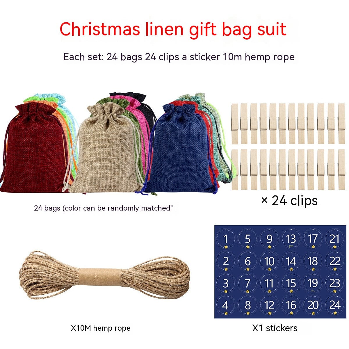 Premium Linen Drawstring Christmas Gift Bag - Christmas Decoration from Empire of LaTz - Only £12.99! Explore at Empire of LaTz