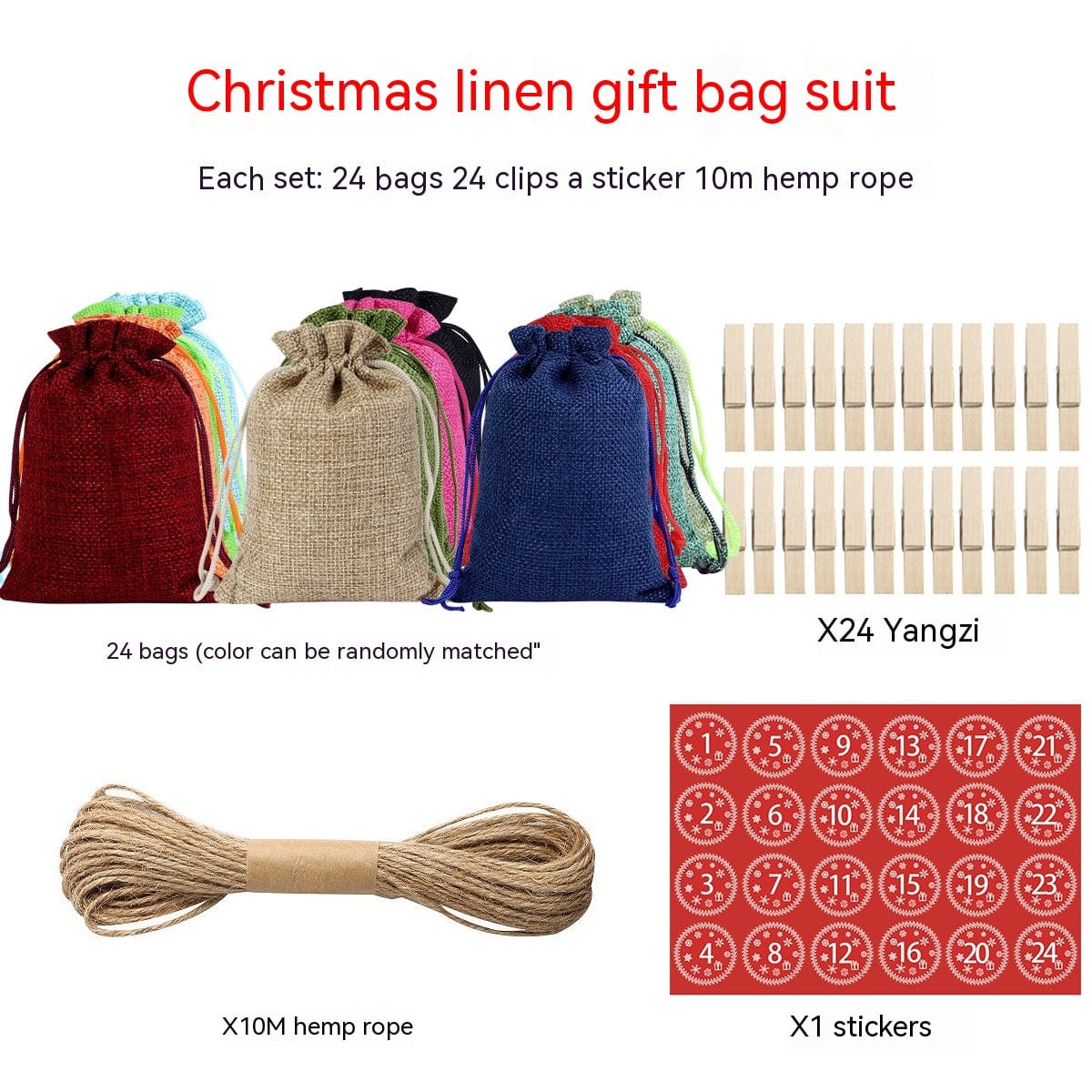 Premium Linen Drawstring Christmas Gift Bag - Christmas Decoration from Empire of LaTz - Only £12.99! Explore at Empire of LaTz
