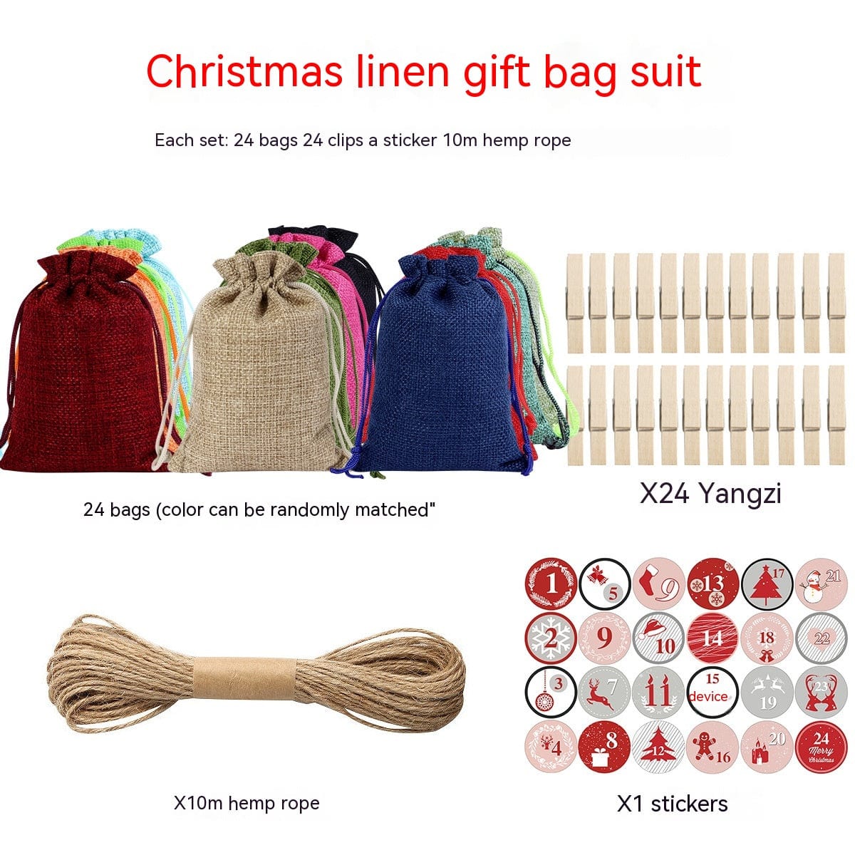 Premium Linen Drawstring Christmas Gift Bag - Christmas Decoration from Empire of LaTz - Only £12.99! Explore at Empire of LaTz