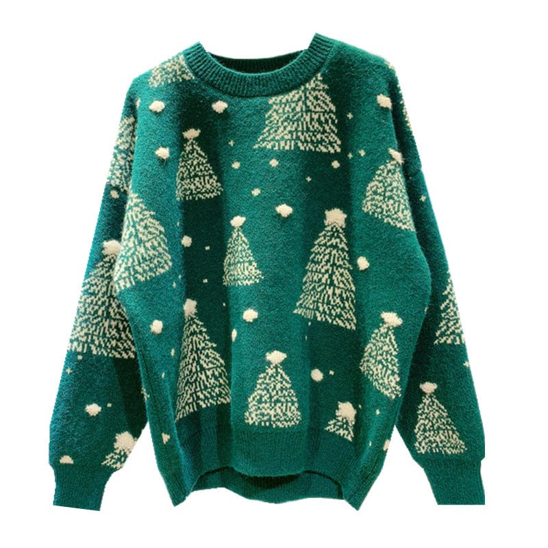 Premium Red Christmas Tree Jacquard Warm Sweater Women - Christmas Jumper from Empire of LaTz - Only £30! Explore at Empire of LaTz