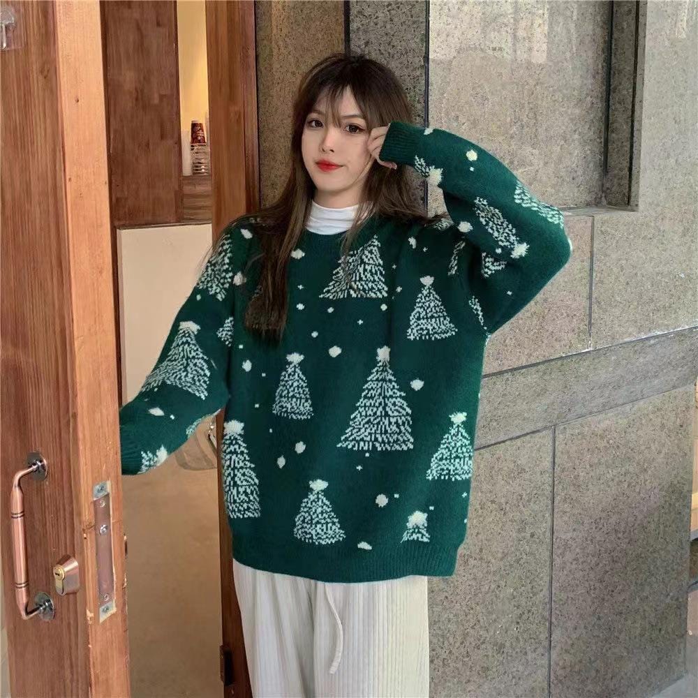 Premium Red Christmas Tree Jacquard Warm Sweater Women - Christmas Jumper from Empire of LaTz - Only £30! Explore at Empire of LaTz