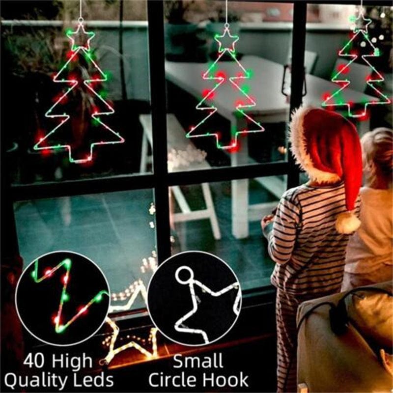 Premium Wrought Iron Christmas Tree Shaped Lantern Festival LED Christmas Garland String Lights Fairy Curtain Light For Home Party Decororatios - Christmas LED Lights from Empire of LaTz - Only £12.12! Explore at Empire of LaTz