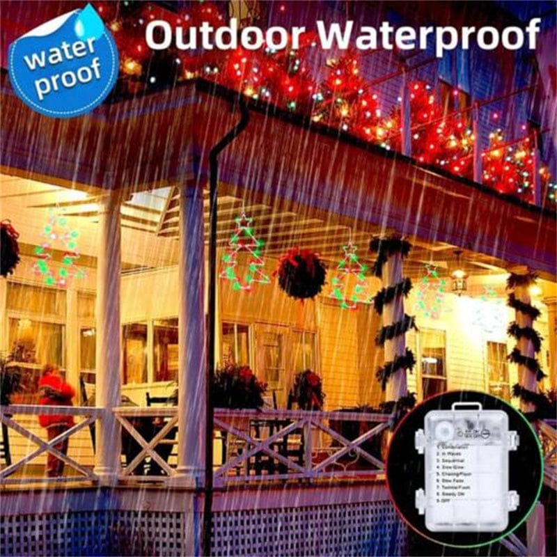 Premium Wrought Iron Christmas Tree Shaped Lantern Festival LED Christmas Garland String Lights Fairy Curtain Light For Home Party Decororatios - Christmas LED Lights from Empire of LaTz - Only £12.12! Explore at Empire of LaTz
