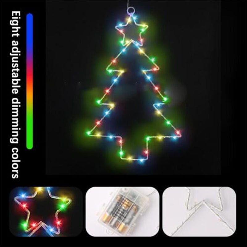 Premium Wrought Iron Christmas Tree Shaped Lantern Festival LED Christmas Garland String Lights Fairy Curtain Light For Home Party Decororatios - Christmas LED Lights from Empire of LaTz - Only £12.12! Explore at Empire of LaTz