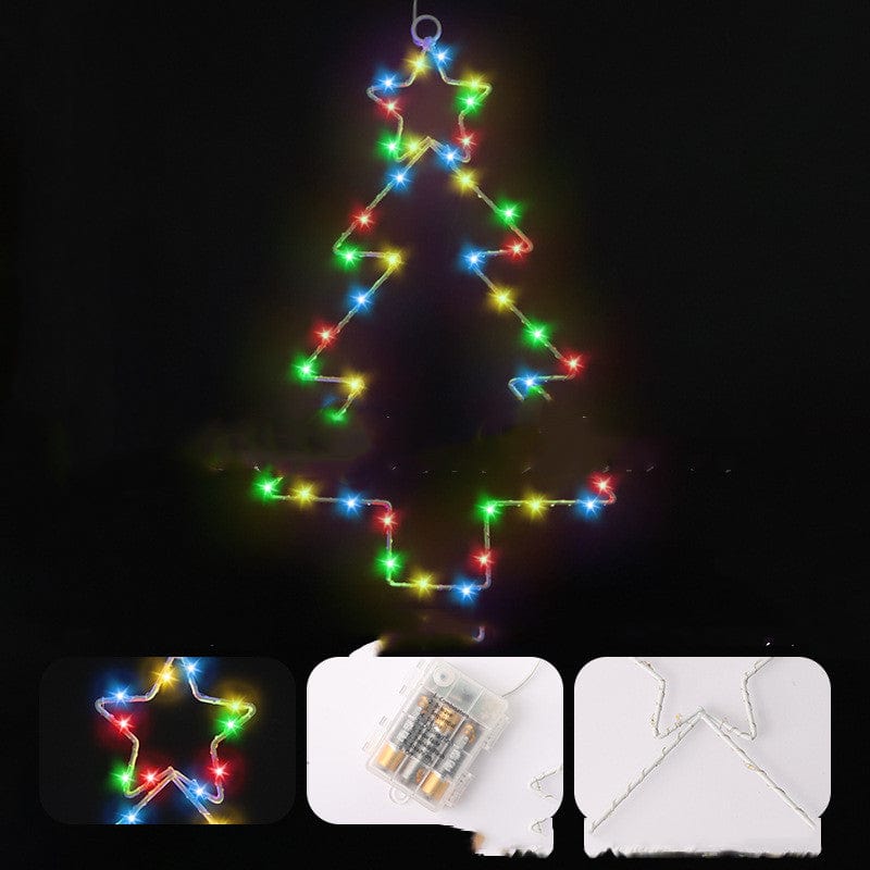 Premium Wrought Iron Christmas Tree Shaped Lantern Festival LED Christmas Garland String Lights Fairy Curtain Light For Home Party Decororatios - Christmas LED Lights from Empire of LaTz - Only £12.12! Explore at Empire of LaTz