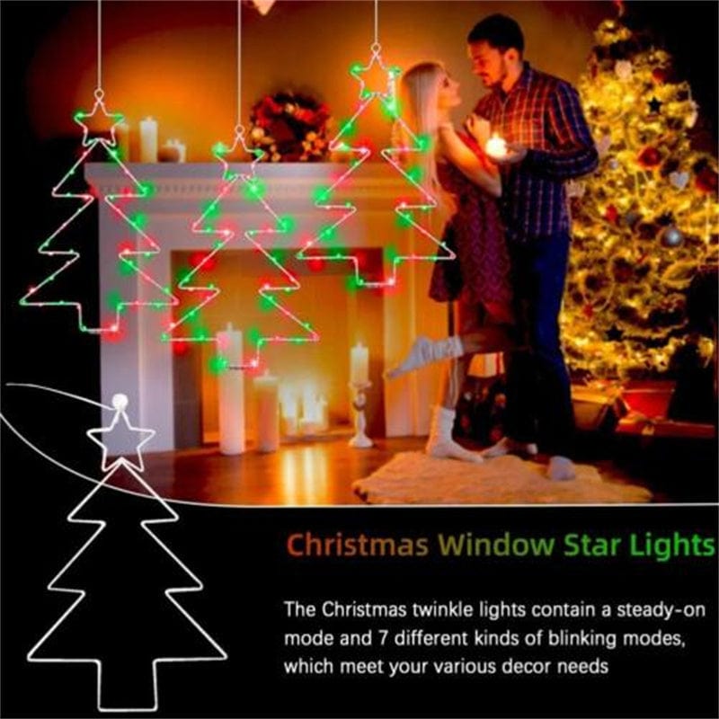 Empire of LaTz Christmas LED Lights Christmas tree Wrought Iron Christmas Tree Shaped Lantern Festival LED Christmas Garland String Lights Fairy Curtain Light For Home Party Decororatios