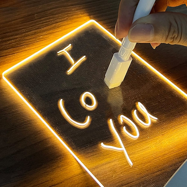 Premium Creative Note Board Creative Led Night Light USB Message Board Holiday Light With Pen Gift For Children Girlfriend Decoration Night Lamp -  from Empire of LaTz - Only £15! Explore at Empire of LaTz