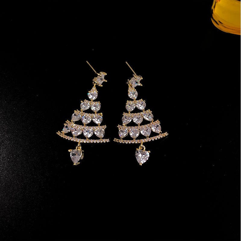 Premium Women's High-quality Silver Needle Christmas Tree Earrings - Ear Ring from Empire of LaTz - Only £7.42! Explore at Empire of LaTz
