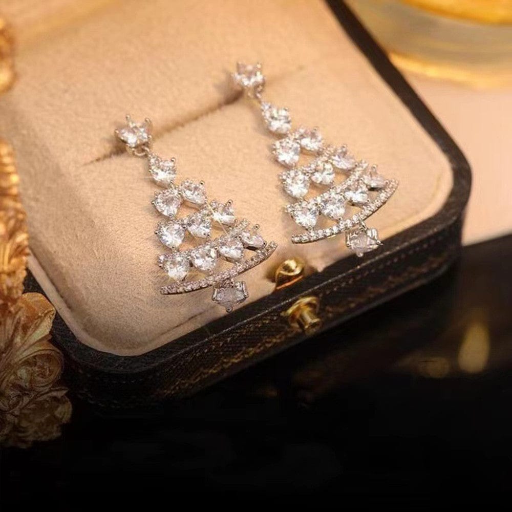 Premium Women's High-quality Silver Needle Christmas Tree Earrings - Ear Ring from Empire of LaTz - Only £7.42! Explore at Empire of LaTz