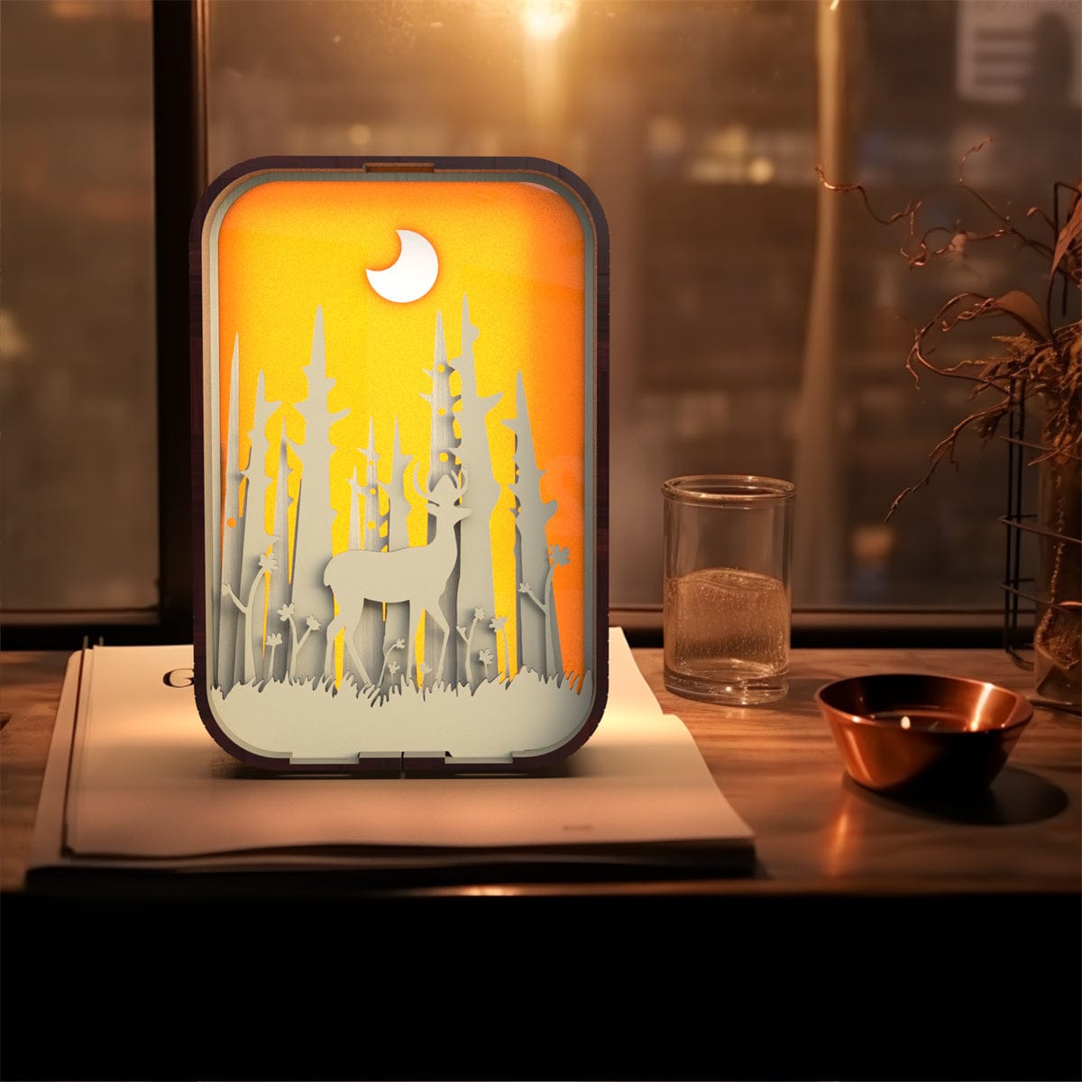 Premium Woodcarving Light Creative Gift Minimalist Bedside Night Light Decoration Desktop Decoration Birthday Gift - Electrical Accessories from Empire of LaTz - Only £9! Explore at Empire of LaTz