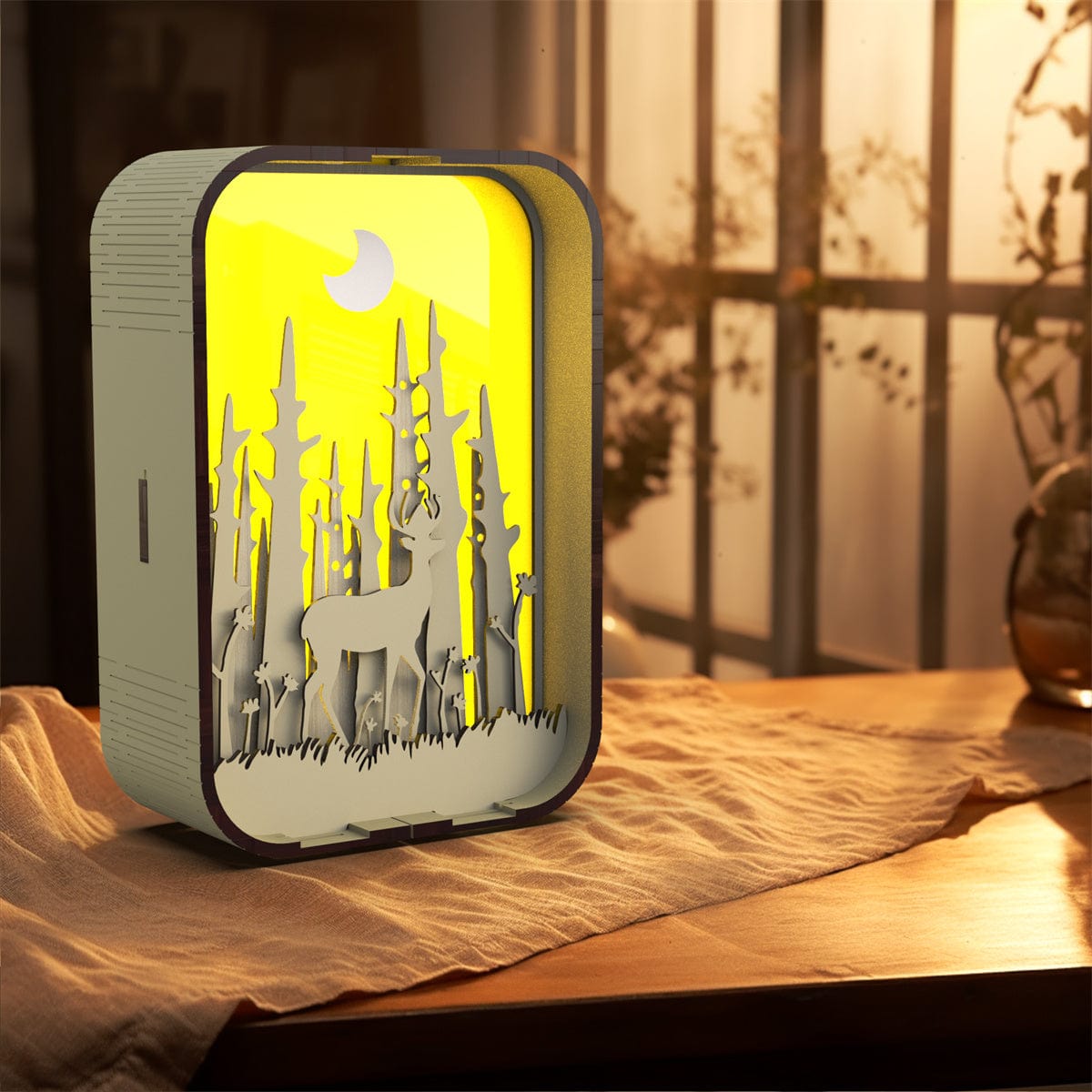 Premium Woodcarving Light Creative Gift Minimalist Bedside Night Light Decoration Desktop Decoration Birthday Gift - Electrical Accessories from Empire of LaTz - Only £9! Explore at Empire of LaTz