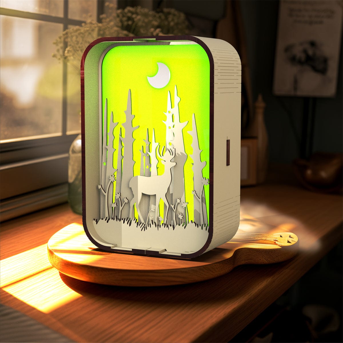 Premium Woodcarving Light Creative Gift Minimalist Bedside Night Light Decoration Desktop Decoration Birthday Gift - Electrical Accessories from Empire of LaTz - Only £9! Explore at Empire of LaTz