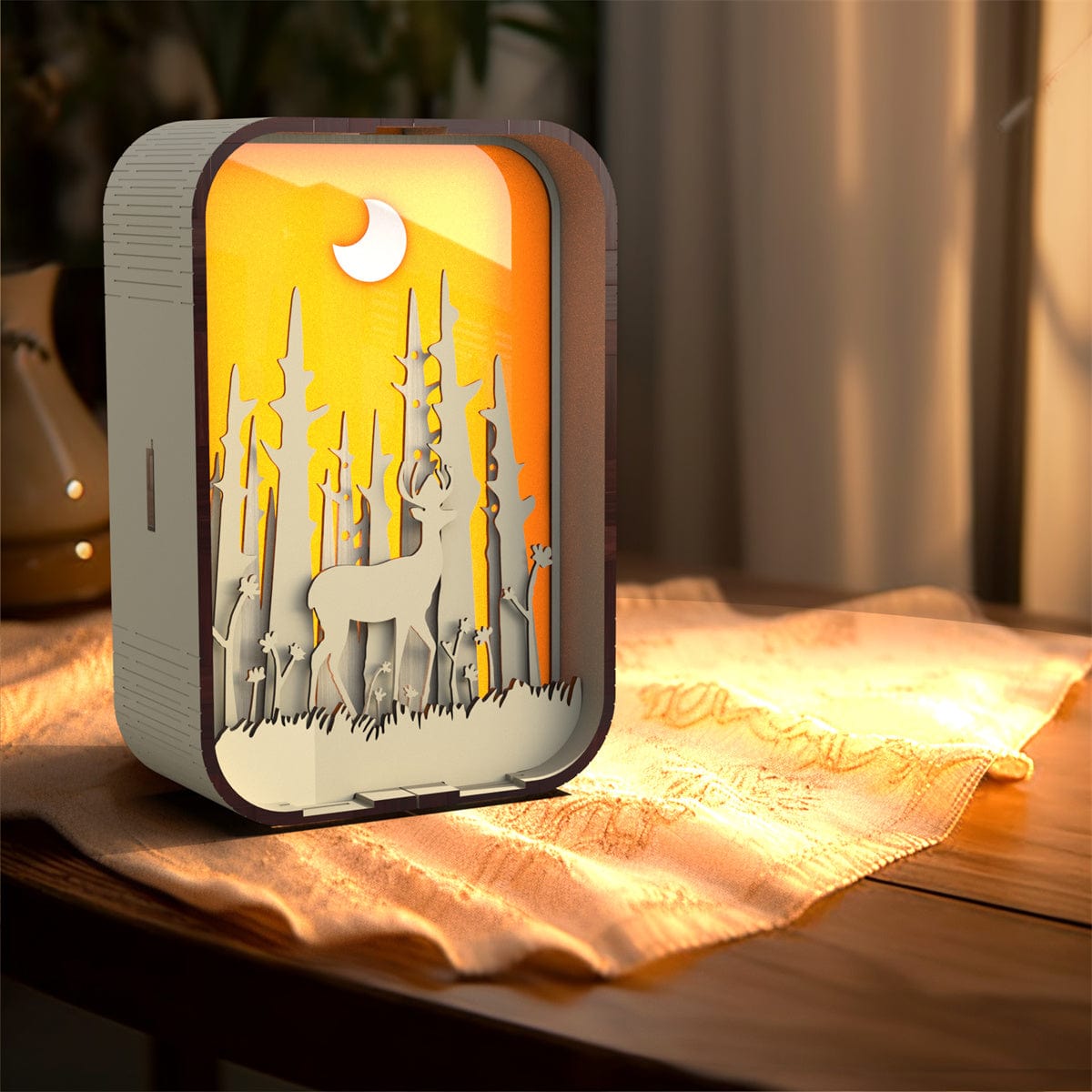 Premium Woodcarving Light Creative Gift Minimalist Bedside Night Light Decoration Desktop Decoration Birthday Gift - Electrical Accessories from Empire of LaTz - Only £9! Explore at Empire of LaTz