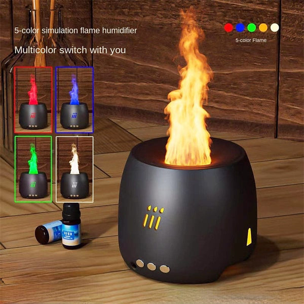 Premium Flame Aroma Diffuser Air Humidifier Ultrasonic Cool Mist Maker Fogger Led Essential Oil Flame Lamp Difusor - Electrical Accessories from Empire of LaTz - Only £31.66! Explore at Empire of LaTz