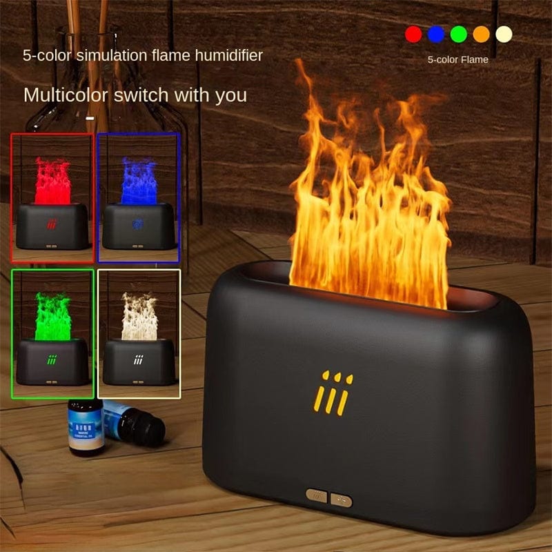Premium Flame Aroma Diffuser Air Humidifier Ultrasonic Cool Mist Maker Fogger Led Essential Oil Flame Lamp Difusor - Electrical Accessories from Empire of LaTz - Only £31.66! Explore at Empire of LaTz