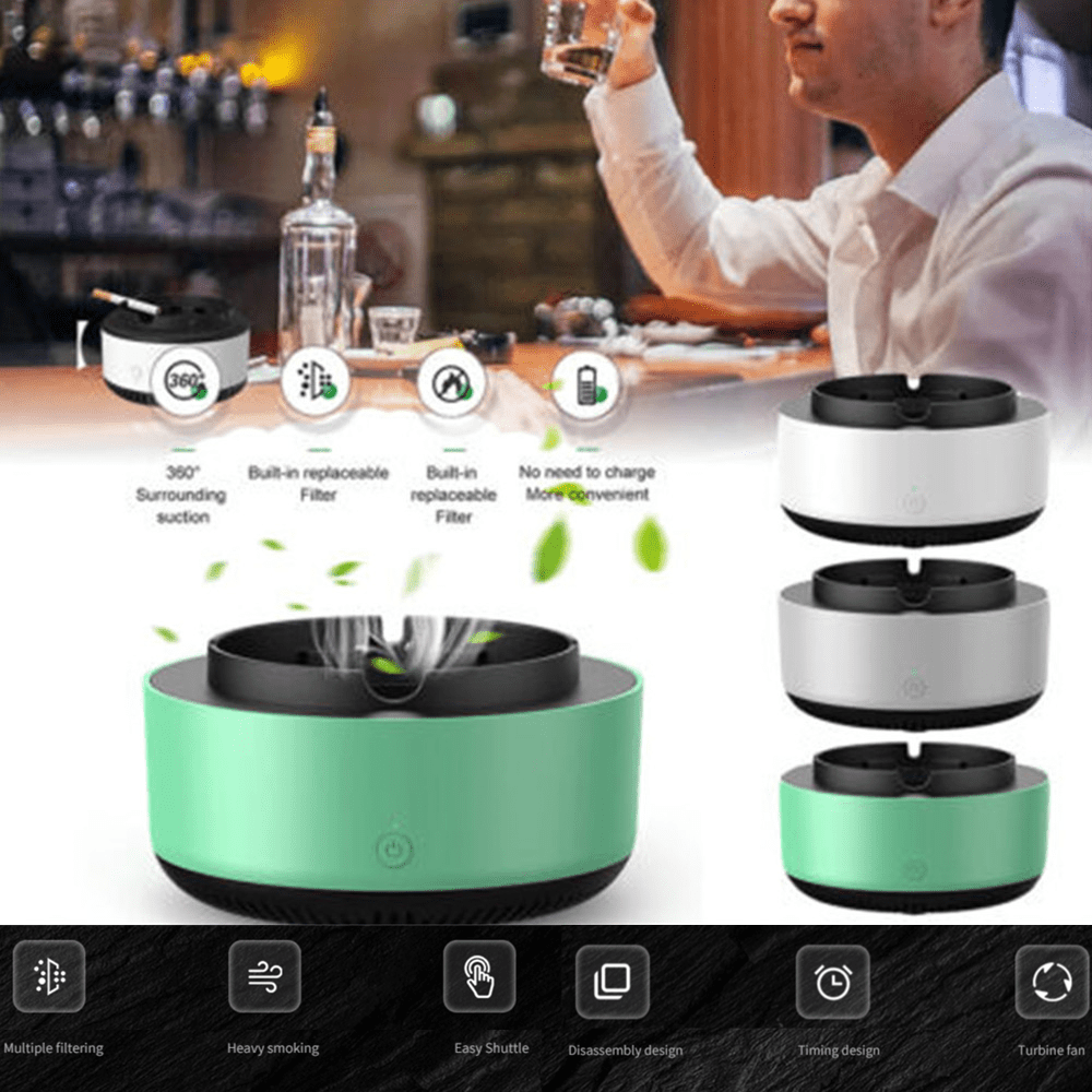 Empire of LaTz Electrical Accessories Smoke Removal Air Purification Ashtray Anion Purification Practical Automatic Purifier Ashtray Portable Gadgets For Car Ashtray