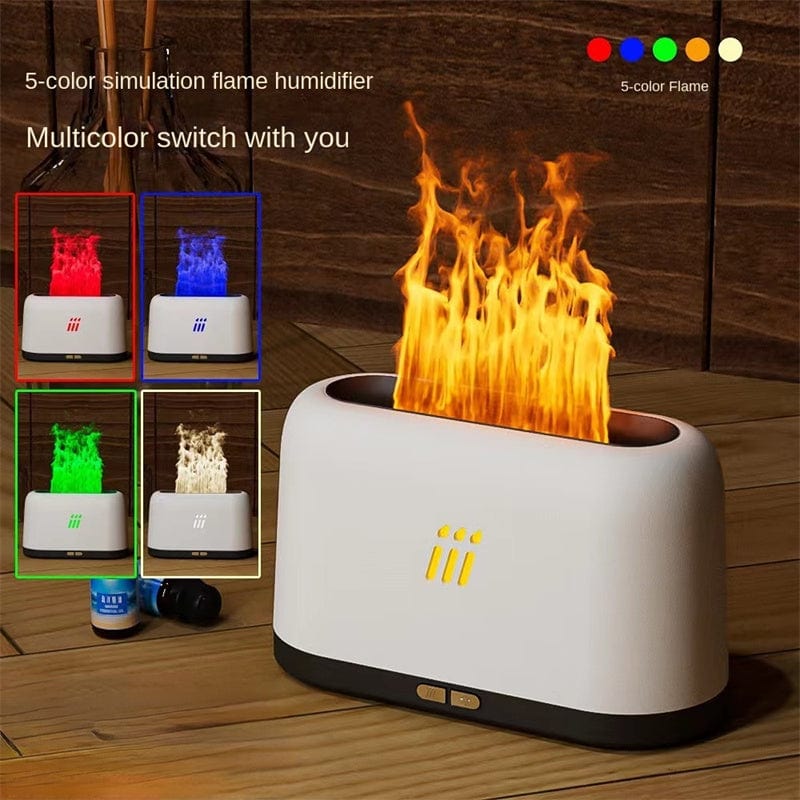 Premium Flame Aroma Diffuser Air Humidifier Ultrasonic Cool Mist Maker Fogger Led Essential Oil Flame Lamp Difusor - Electrical Accessories from Empire of LaTz - Only £31.66! Explore at Empire of LaTz