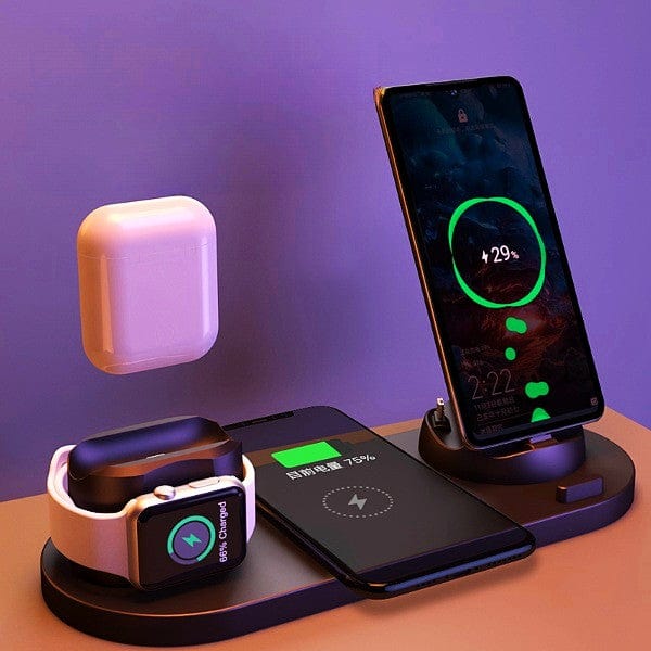 Premium Wireless Charger For IPhone Fast Charger For Phone Fast Charging Pad For Phone Watch 6 In 1 Charging Dock Station - Electrical Accessories from Empire of LaTz - Only £30! Explore at Empire of LaTz