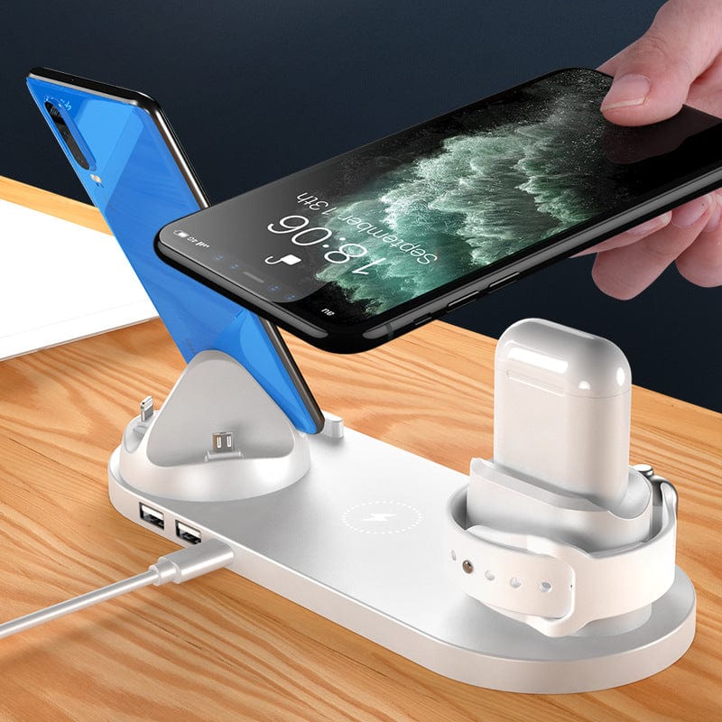 Premium Wireless Charger For IPhone Fast Charger For Phone Fast Charging Pad For Phone Watch 6 In 1 Charging Dock Station - Electrical Accessories from Empire of LaTz - Only £30! Explore at Empire of LaTz