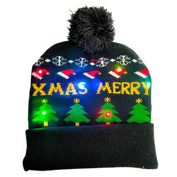 Premium LED Christmas Hat Sweater Knitted Beanie Christmas Light Up Knitted Hat Christmas Gift Adult Kids Xmas New Year Decorations - Hat from Empire of LaTz - Only £11.90! Explore at Empire of LaTz