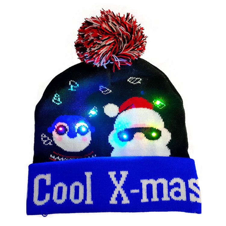 Premium LED Christmas Hat Sweater Knitted Beanie Christmas Light Up Knitted Hat Christmas Gift Adult Kids Xmas New Year Decorations - Hat from Empire of LaTz - Only £11.90! Explore at Empire of LaTz