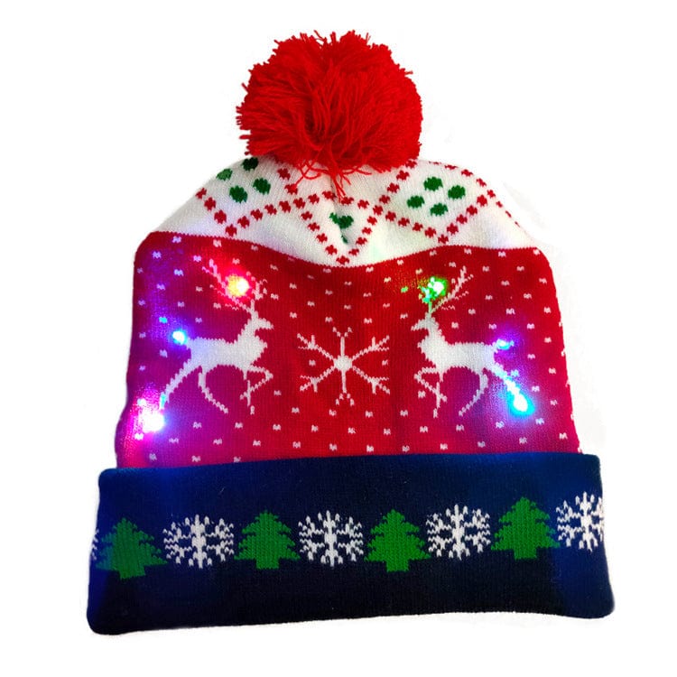 Premium LED Christmas Hat Sweater Knitted Beanie Christmas Light Up Knitted Hat Christmas Gift Adult Kids Xmas New Year Decorations - Hat from Empire of LaTz - Only £11.90! Explore at Empire of LaTz