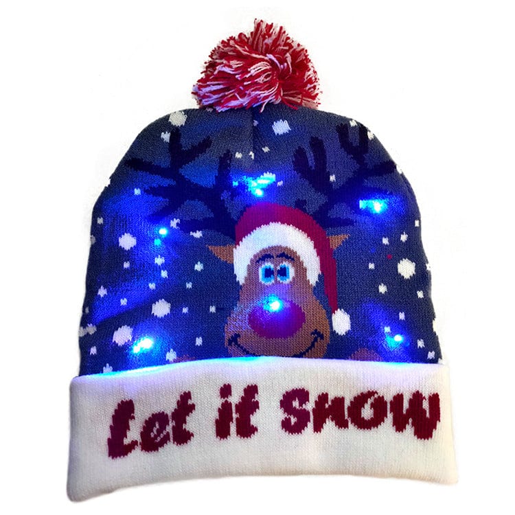 Premium LED Christmas Hat Sweater Knitted Beanie Christmas Light Up Knitted Hat Christmas Gift Adult Kids Xmas New Year Decorations - Hat from Empire of LaTz - Only £11.90! Explore at Empire of LaTz