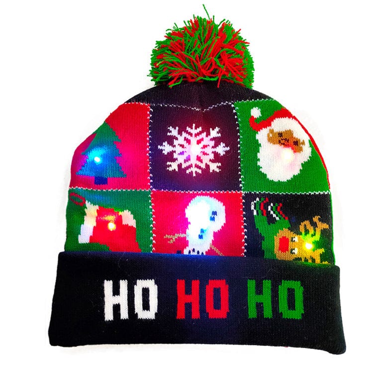 Premium LED Christmas Hat Sweater Knitted Beanie Christmas Light Up Knitted Hat Christmas Gift Adult Kids Xmas New Year Decorations - Hat from Empire of LaTz - Only £11.90! Explore at Empire of LaTz