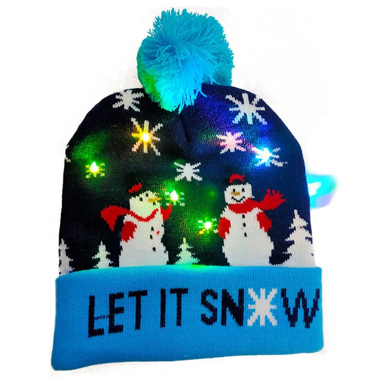 Premium LED Christmas Hat Sweater Knitted Beanie Christmas Light Up Knitted Hat Christmas Gift Adult Kids Xmas New Year Decorations - Hat from Empire of LaTz - Only £11.90! Explore at Empire of LaTz
