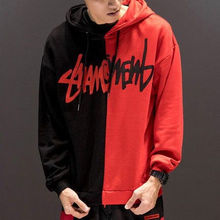 Premium Women Patchwork Casual Hoodies Fall Winter Letter Printing Loose Pullover Men High Street Fashion Hooded Sweatshirts - Hoodies from Empire of LaTz - Only £25.01! Explore at Empire of LaTz