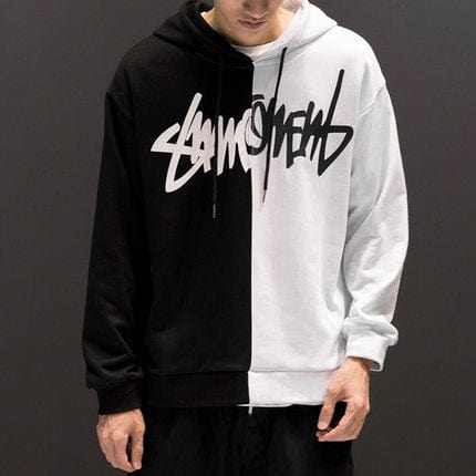 Premium Women Patchwork Casual Hoodies Fall Winter Letter Printing Loose Pullover Men High Street Fashion Hooded Sweatshirts - Hoodies from Empire of LaTz - Only £25.01! Explore at Empire of LaTz